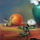 Натюрморт с гардениями и апельсинами. Картины. Valeria Akulova ART. Интернет-магазин Ярмарка Мастеров.  Фото №2