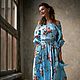 Order Romantic dress ' birds of Paradise on blue'. Alexandra Maiskaya. Livemaster. . Dresses Фото №3