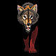 Дизайн машинной вышивки "Волк из темноты", Схемы машинной вышивки, Тольятти,  Фото №1