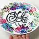 'A personalized ' custom plate with any letter calligraphy. Plates. Art by Tanya Shest. Online shopping on My Livemaster.  Фото №2