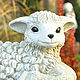 Order Lamb Figurine Provence Farmhouse Country Den Christmas Easter. Decor concrete Azov Garden. Livemaster. . Garden figures Фото №3