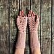 Заказать Митенки крючком пыльная роза. Митенки ажурные пыльная роза. Multi Color Crochet (voronkova-olga). Ярмарка Мастеров. . Митенки Фото №3