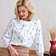 Blusa de satén blanco rayón Clásico, blusa de seda, Blouses, Novosibirsk,  Фото №1