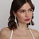 Серьги Iris. Серьги-пусеты. MJ Bride Свадебные украшения. Интернет-магазин Ярмарка Мастеров.  Фото №2