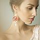 Розовые розы. Серьги классические. ORLOVSKI JEWELRY. Интернет-магазин Ярмарка Мастеров.  Фото №2