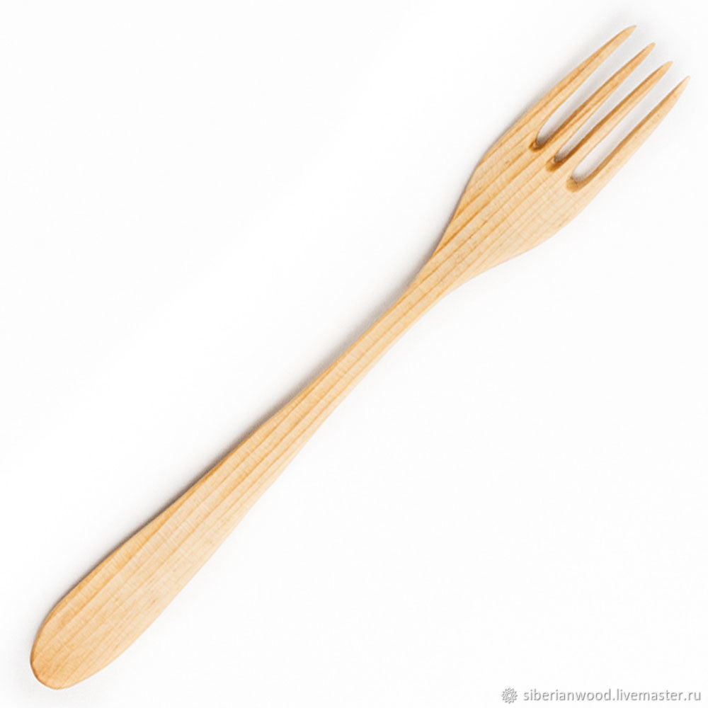 Wooden fork made of Siberian Cedar. V1, Dinnerware Sets, Novokuznetsk,  Фото №1