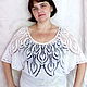 Order Fishnet blouse 'snow white' summer knitting. Lace Shawl by Olga. Livemaster. . Blouses Фото №3
