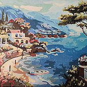 Средиземноморский пейзаж. Sea shore. The Mediterranean