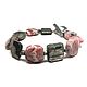 Rhodochrosite/Pyrite bracelet. Made of natural stones, the castle from Anna Chernykh, Bead bracelet, Moscow,  Фото №1