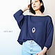 Order Sweatshirts: women's jumper blue. CUTE-KNIT by Nata Onipchenko. Livemaster. . Sweater Jackets Фото №3