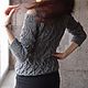 Женский джемпер вязаный серого цвета. Пуловеры. Ната Онипченко      CUTE-KNIT. Интернет-магазин Ярмарка Мастеров.  Фото №2
