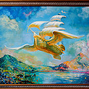 Картины и панно handmade. Livemaster - original item Flying ship. Handmade.