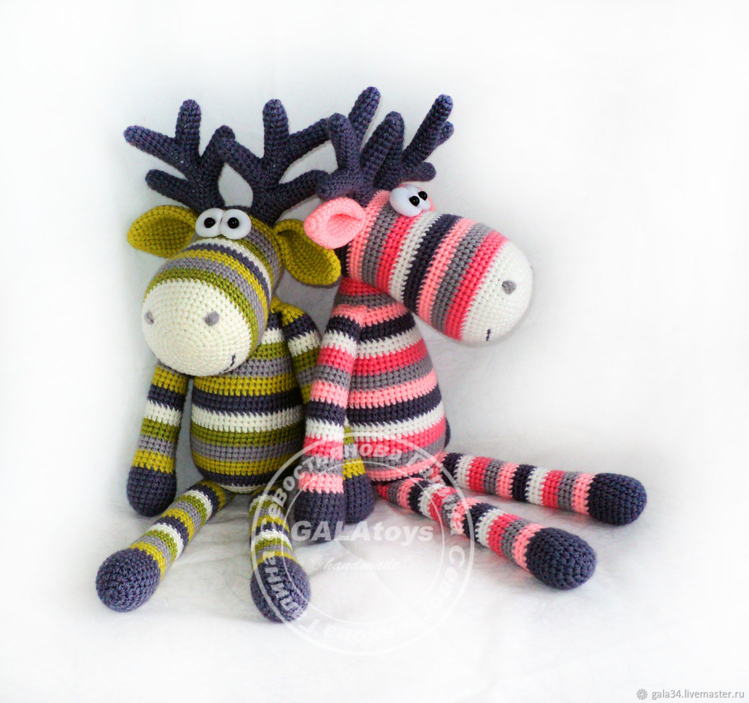 Large (50 cm) Striped Deer (Moose), Stuffed Toys, Volgograd,  Фото №1