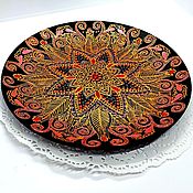 Посуда handmade. Livemaster - original item Plate with dot painting 