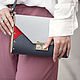 Order Leather and wood letter bag grey with red Morocco. Mart Bags (martbags). Livemaster. . Classic Bag Фото №3