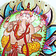 'Ganesha ' Decorative plate talisman. Plates. Art by Tanya Shest. My Livemaster. Фото №5