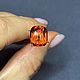 Натуральный циркон 8.7 ct ОГНЕННО-ОРАНЖЕВЫЙ. Кольца. Елена. Ярмарка Мастеров.  Фото №6