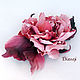 Rose brooch'Ingrid'. Silk flowers, cloth flowers. Brooches. Dizani. My Livemaster. Фото №6