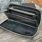 Сумки и аксессуары handmade. Livemaster - original item Black wallet leather Python. Handmade.