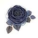 Brooch with flowers made of fabric and genuine leather Sleepy Berry. Brooches. ms. Decorator. My Livemaster. Фото №4