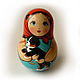 Неваляшка  "Леночка Матрёшкина (с щенком энтлебухера)", Матрешки, Саров,  Фото №1