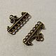 Separators on 7 threads for a bracelet and pendants of earrings. Pair, Pendants, Saratov,  Фото №1
