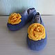 Felted slippers with yellow roses, Slippers, Votkinsk,  Фото №1