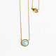 Кулон Mint 14к позолота с халцедоном. Колье. BureauJewelry. Интернет-магазин Ярмарка Мастеров.  Фото №2