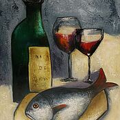 Картина маслом " Рыба"