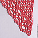 Вязаная шаль "Мерцание" кораллового цвета. Шали. СаннИ (sanni-knitting). Ярмарка Мастеров.  Фото №4