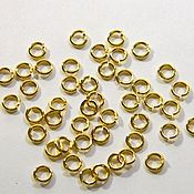 Материалы для творчества handmade. Livemaster - original item Connecting rings in gold, 5 mm. 50 pcs. Handmade.
