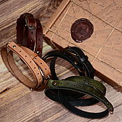 Часы женские, наручные с кожаным браслетом- "Змея"