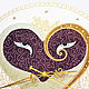 Дизайнерские настенные часы Фиолетовое сердце в стиле Арт Деко. Часы классические. Красивые картины HappinessArtDecoR. Интернет-магазин Ярмарка Мастеров.  Фото №2