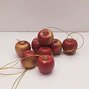 Сувениры и подарки handmade. Livemaster - original item Christmas decorations: Red apples on the Christmas tree, an array of beech. Handmade.