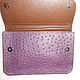 clutch evening genuine leather embossed ostrich. Clutches. Lara & Ko. Online shopping on My Livemaster.  Фото №2
