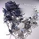 Silver evening. kit. Necklace, two brooches, and earrings, Jewelry Sets, St. Petersburg,  Фото №1