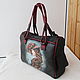 Double-sided leather bag with custom-made painting for Natalia. Classic Bag. Innela- авторские кожаные сумки на заказ.. My Livemaster. Фото №5