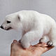Interior toys: White polar bear. Sculpture, Felted Toy, Maloyaroslavets,  Фото №1