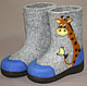 Order Children's boots 'will Grow big!'. MMwool (marinamol). Livemaster. . Felt boots Фото №3