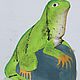 Игуана статуэтка фигурка зеленого цвета из дерева бальза, 15см, Статуэтки, Геленджик,  Фото №1