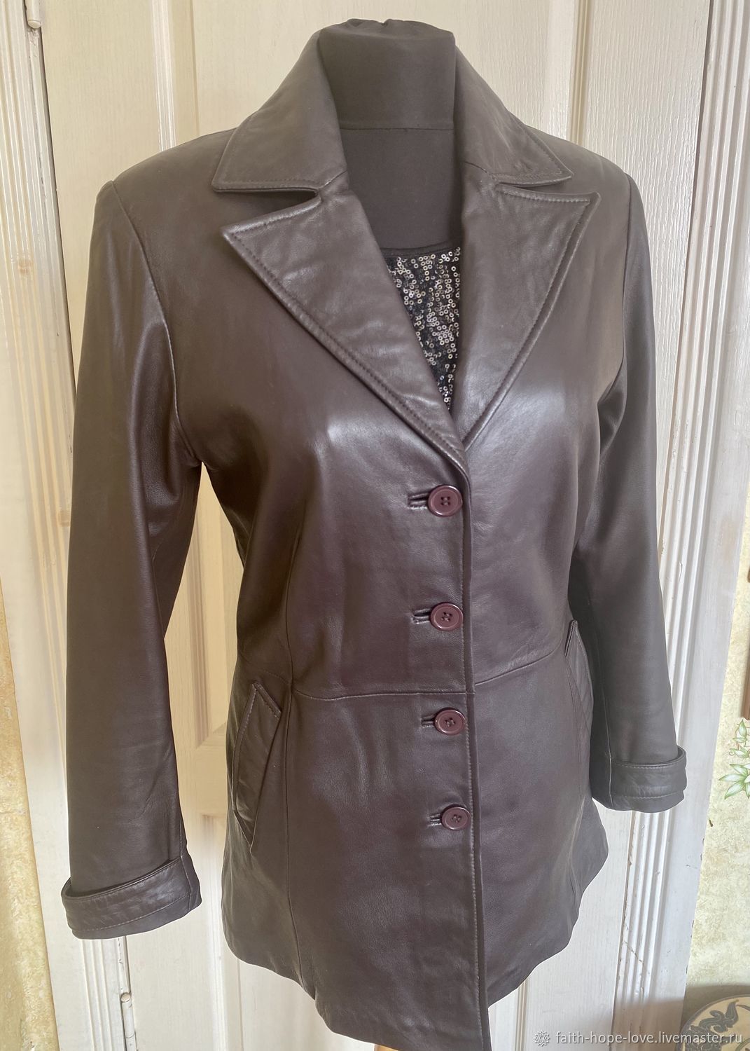 Винтаж: Винтажная Кожаная куртка- пиджак. Милан. Италия в интернет ...