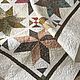 Patchwork quilt with stars and patterned stitch. Bedspreads. Gurchiani Irina.. Ярмарка Мастеров.  Фото №10