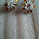 Earrings 'SALUTE' AMBER, 925 silver, Earrings, Ekaterinburg,  Фото №1