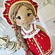 Кукла вязаная в народном костюме, кукла Василиса. Амигуруми куклы и игрушки. Кукольная мастерская Татьяны Шадура. Ярмарка Мастеров.  Фото №4