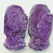 Аксессуары handmade. Livemaster - original item Rabbit fur mittens. Handmade.