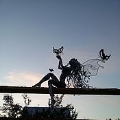 Для дома и интерьера handmade. Livemaster - original item Sculpture made of wire "Fairy with butterflies". Handmade.