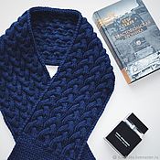 Knitted bactus, cotton scarf