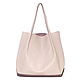 Shopper Bag Leather Pink Tote Shoulder Bag, Tote Bag, Moscow,  Фото №1