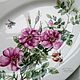 Order Painted porcelain Dish Rose and bumblebee. ArtFlera (artflera). Livemaster. . Plates Фото №3