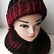 Hat and snood 'Winter cranberry', Carnival Hats, Lipetsk,  Фото №1